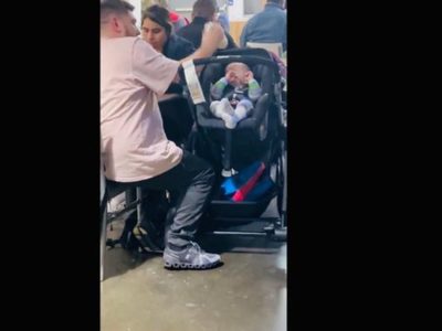 Indigna a usuarios de redes un video donde un hombre golpea con un biberón a un bebé (Video)