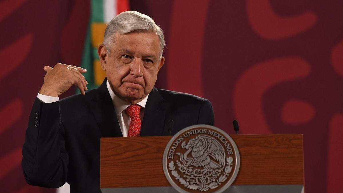 El mandatario en Palacio Nacional durante la conferencia matutina