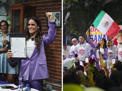 Entre mariachis, Alessandra Rojo de la Vega recibe constancia como ganadora en la Cuauhtémoc