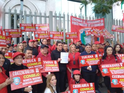 Sindicalistas del PJF se manifiestan para exigir que se mantengan sus prestaciones