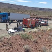 Quedó atrapada en el vehículo, tras volcar sobre la Ruta Nacional 237