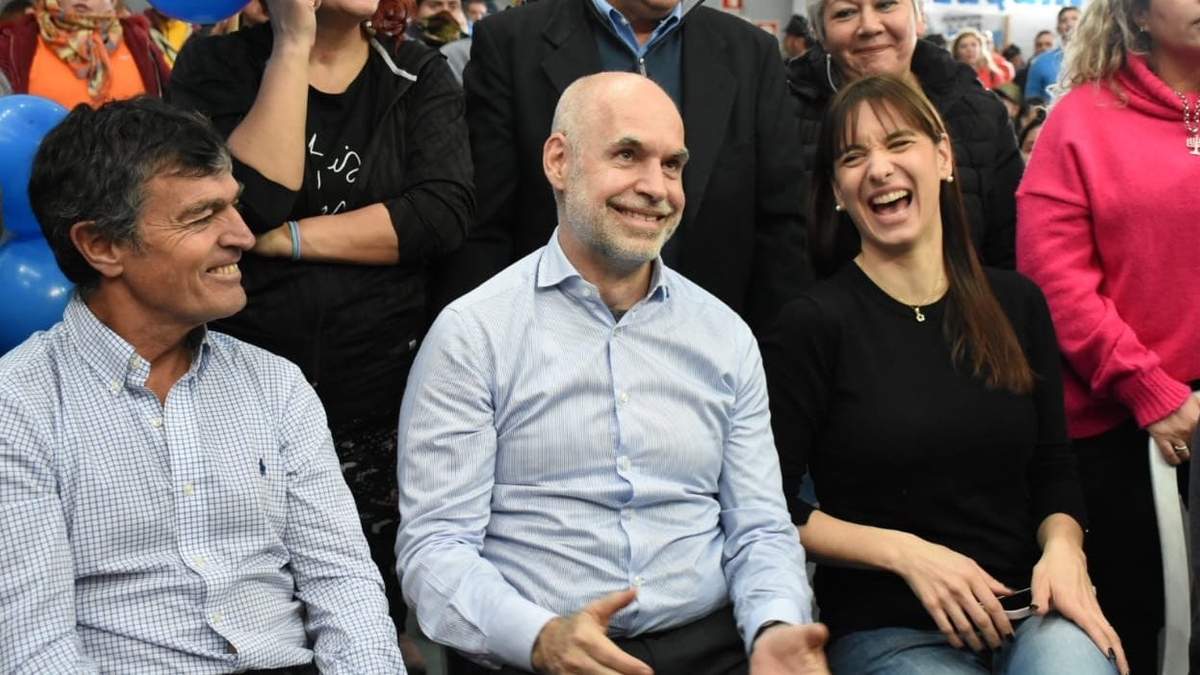 Larreta y Esteves durante el acto de campaña. Fuente: (Twitter)
