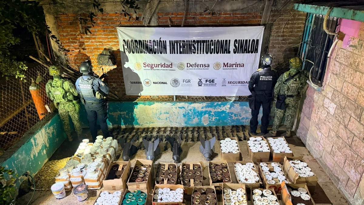 Aseguran en Escuinapa, Sinaloa, más de 550 bombas artesanales y explosivos improvisados