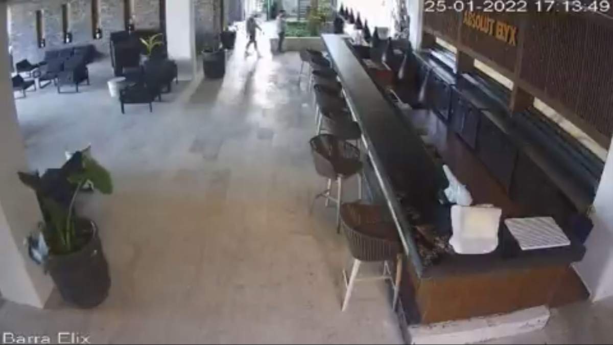 Momento previo a que Federico Mazzoni fuera asesinado