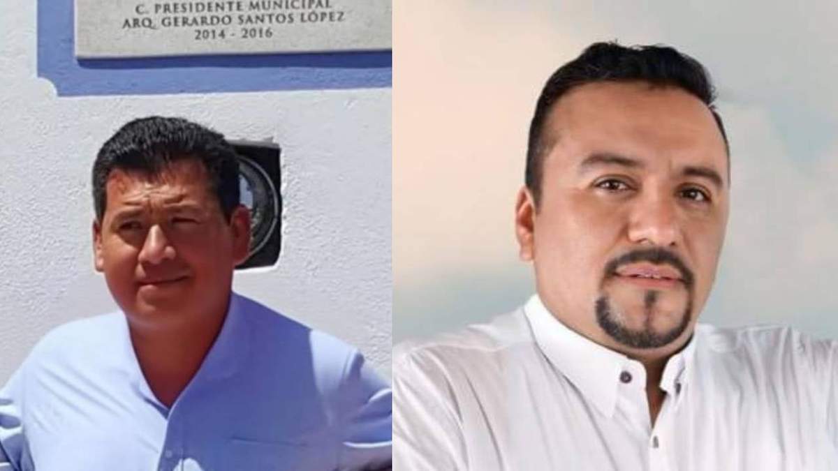El expresidente municipal de Santa María Ipalapa, Gerardo Leobardo Santos López, y el regidor de Educación del municipio de Santiago Niltepec, David Castillejos Cruz