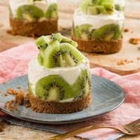 Mini cheesecake de kiwi bajo en calorías: para un postre ligero y con el sabor más irresistible