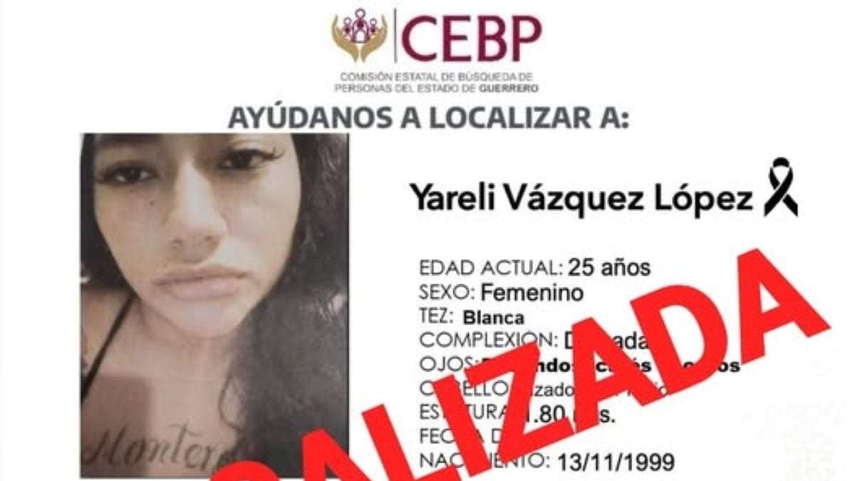 La víctima fue identificada como Yareli Vázquez López, de 25 años