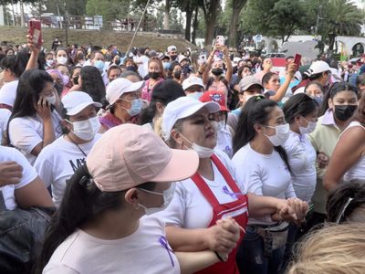 Feministas y colectivos exigen la liberación de la activista indígena Kenia Hernández en Ecatepec