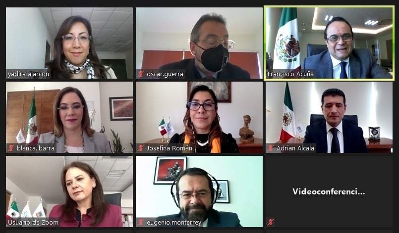 Sesión virtual del Inai