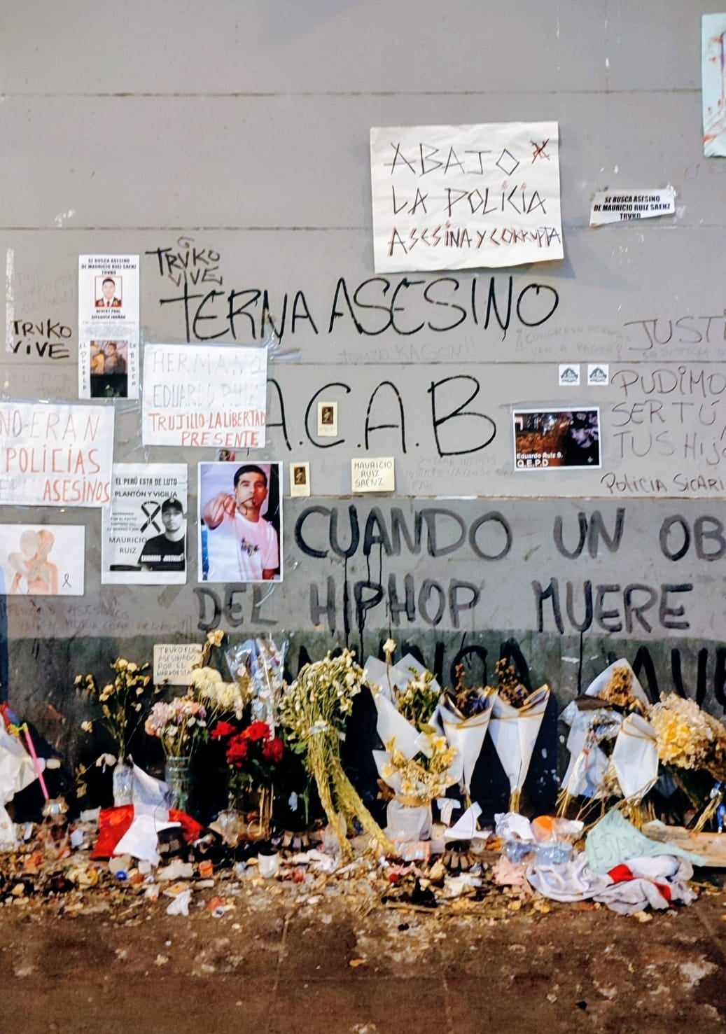 Altar en memoria de Eduardo Ruiz Sanz (Trvko), asesinado por un policía. Foto Cortesía de Vlocke Negro