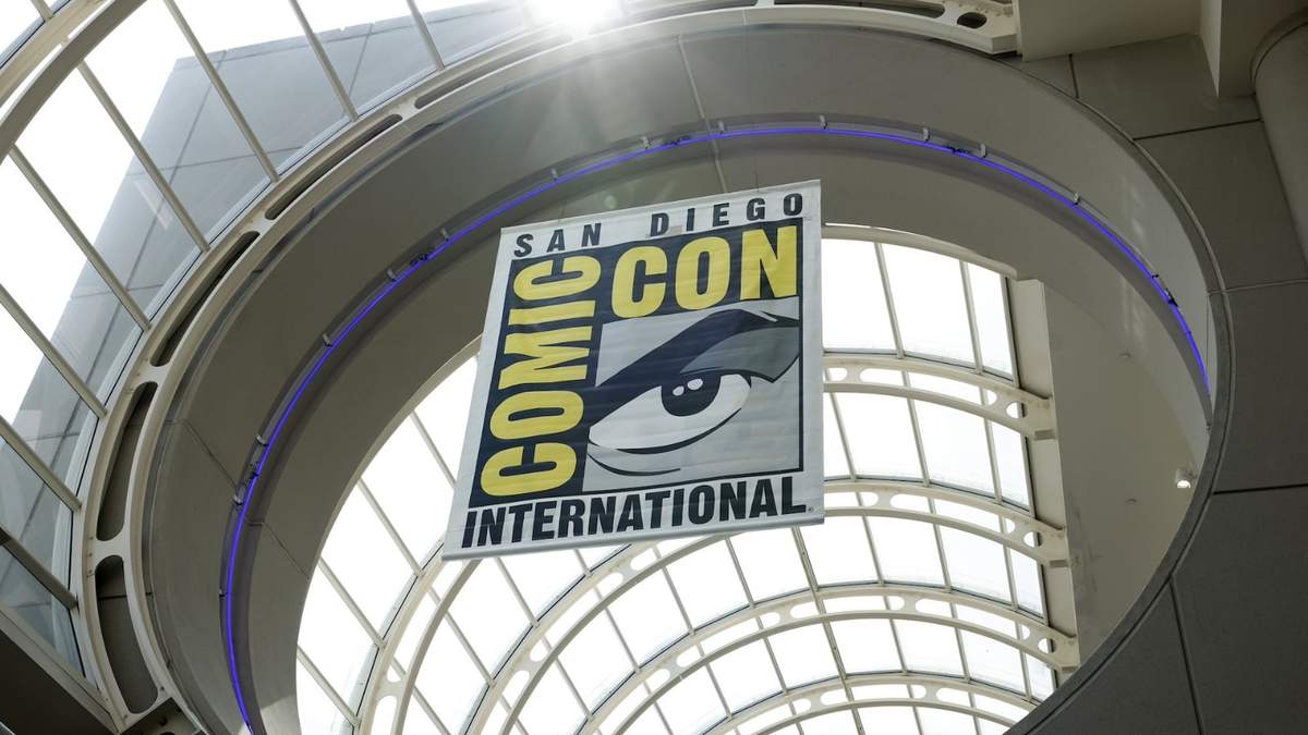Un letrero en la Comic-Con International el 20 de julio de 2023, en San Diego
