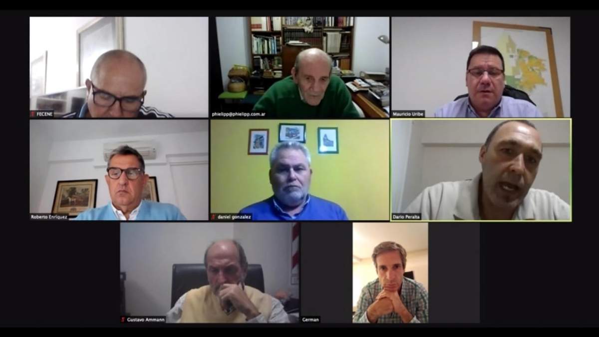 Reunión virtual con Cámaras de empresarios. Fuente: (Twitter)