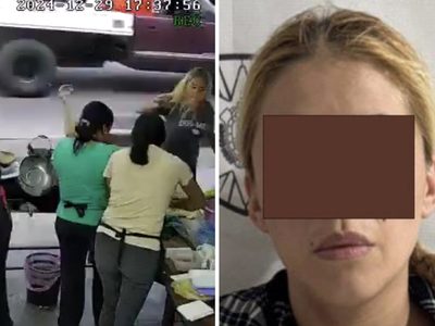 Mujer lanza cazo de aceite hirviendo a empleada de un local de antojitos (Video)