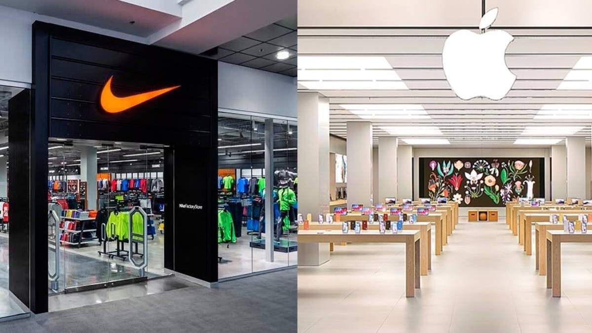 Tiendas de Nike y Apple