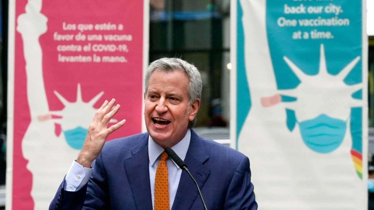 El alcalde de Nueva York, Bill de Blasio