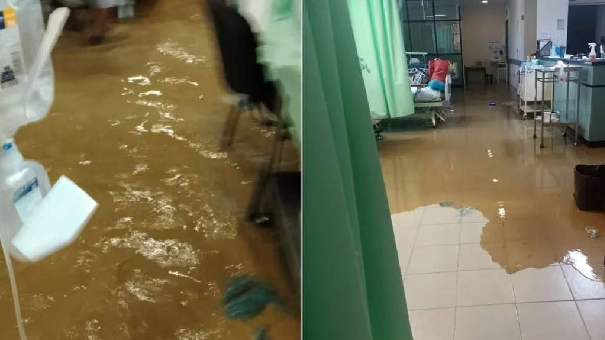Trasladan pacientes del Hospital de la Niñez Oaxaqueña por inundaciones