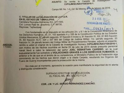 PGR investigará caso de Sebastián Cancino; apareció incinerado tras ser detenido por la Marina en Tamaulipas