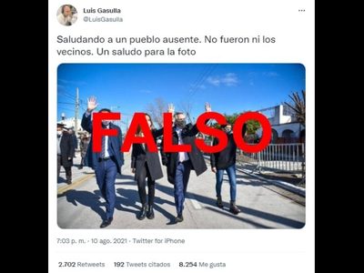 Es falso que no asistieron ni los vecinos a un acto encabezado por Fernández y Tolosa Paz en Quilmes