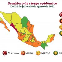 Así quedó el semáforo del 26 de julio al 8 de agosto: tres estados en verde y uno en rojo