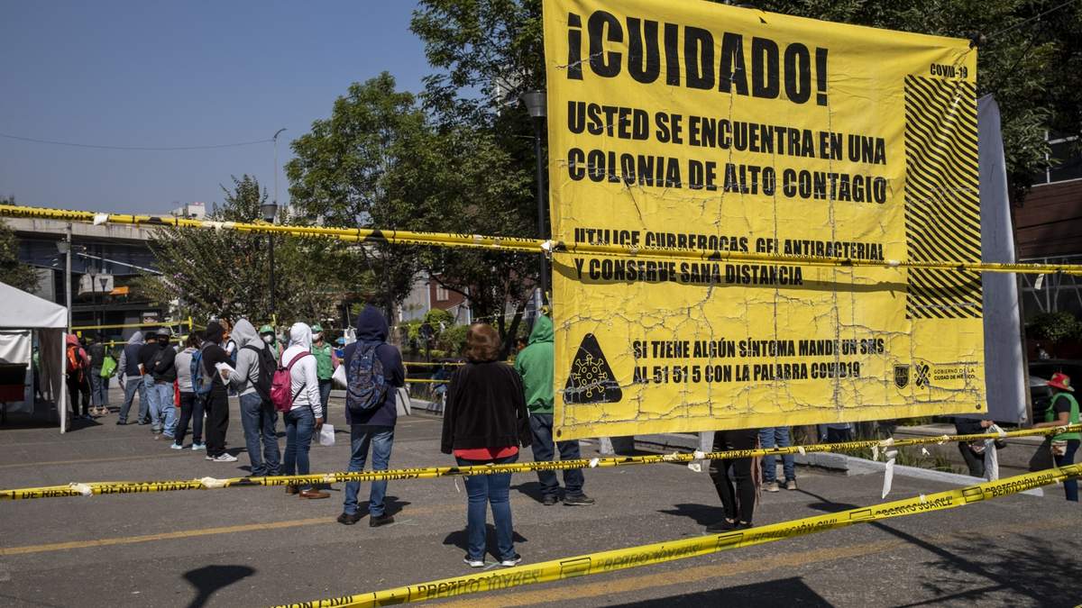 Quiosco para pruebas de coronavirus en Mixcoac