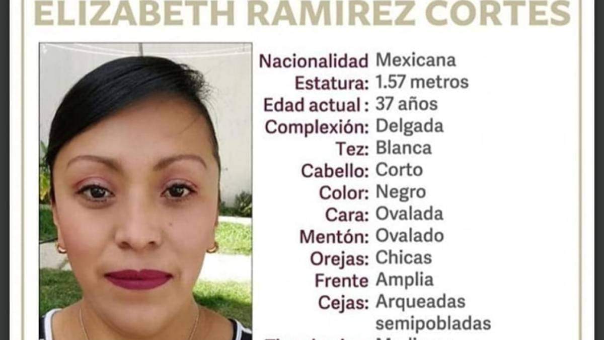 Boletín de búsqueda de Elizabeth Ramírez Cortés