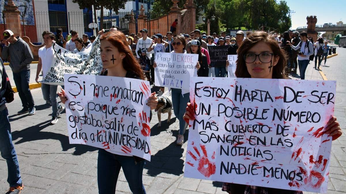 Manifestación de la UAZ