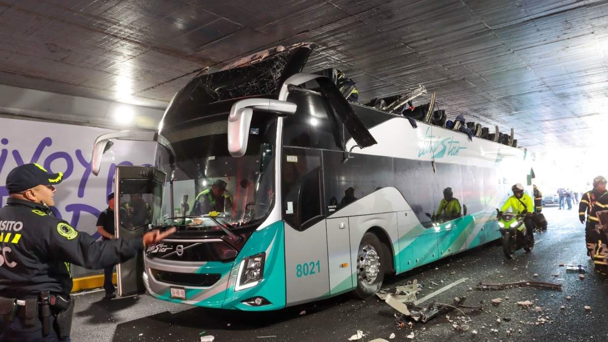 El autobús accidentado