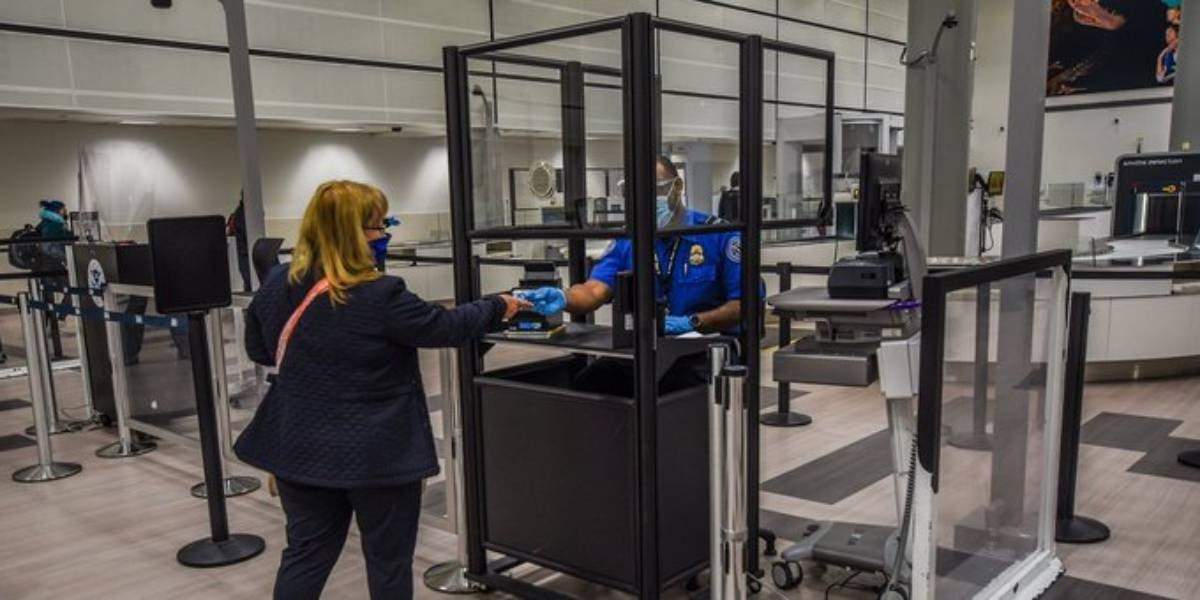 Un punto de control en el aeropuerto de Houston Bush