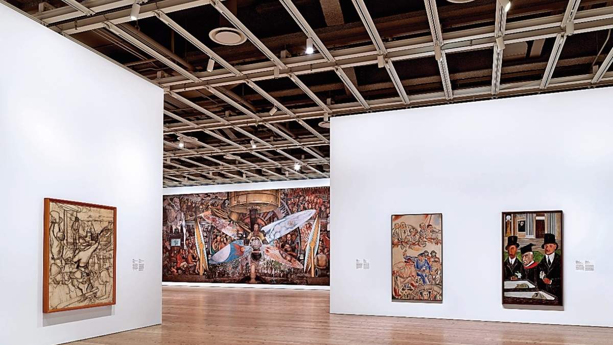 La exhibición "Los tres grandes/Vida Americana: Los muralistas mexicanos rehacen el arte americano, 1925-1945"