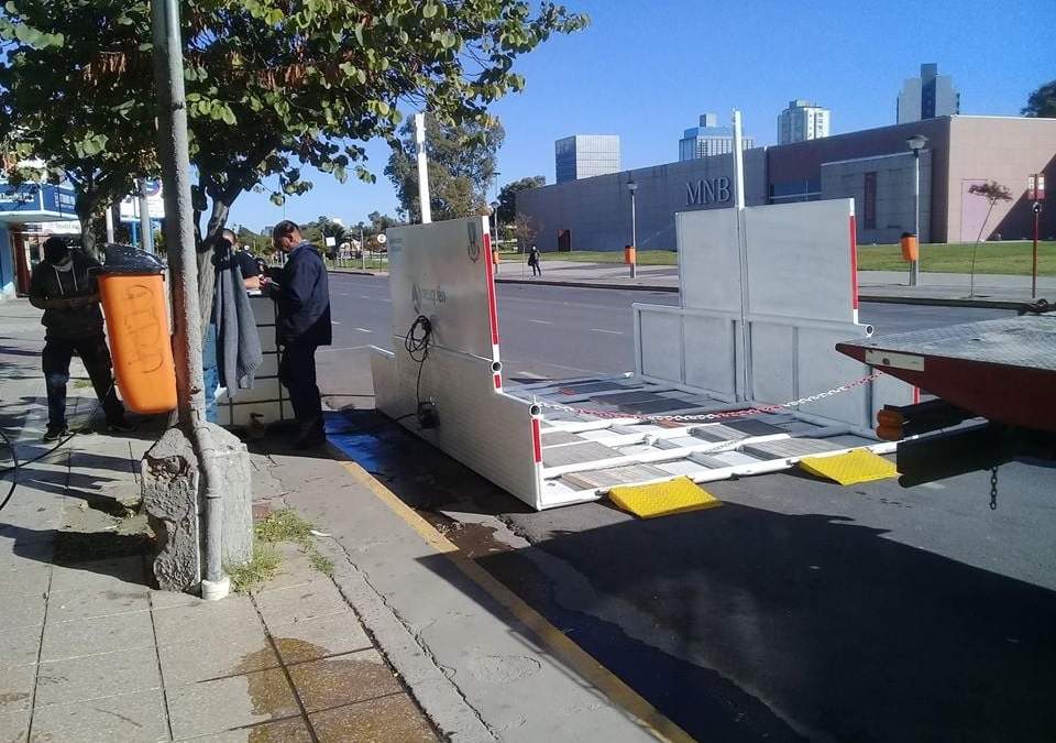 Rampa de desinfección de Neuquén