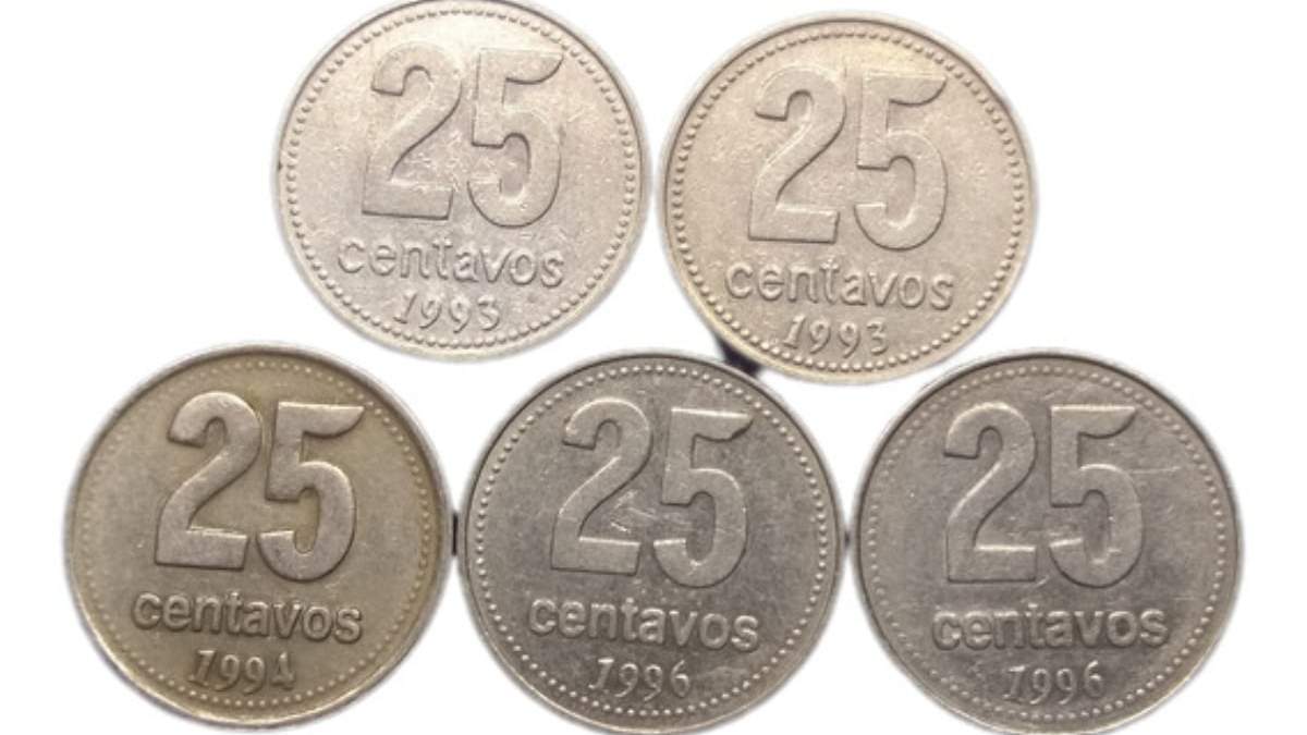 Moneda de 25 centavos. Fuente: (Instagram)