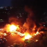 Se incendia planta de gas LP en Culiacán
