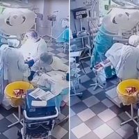 El impactante video de médicos rusos operando durante el terremoto