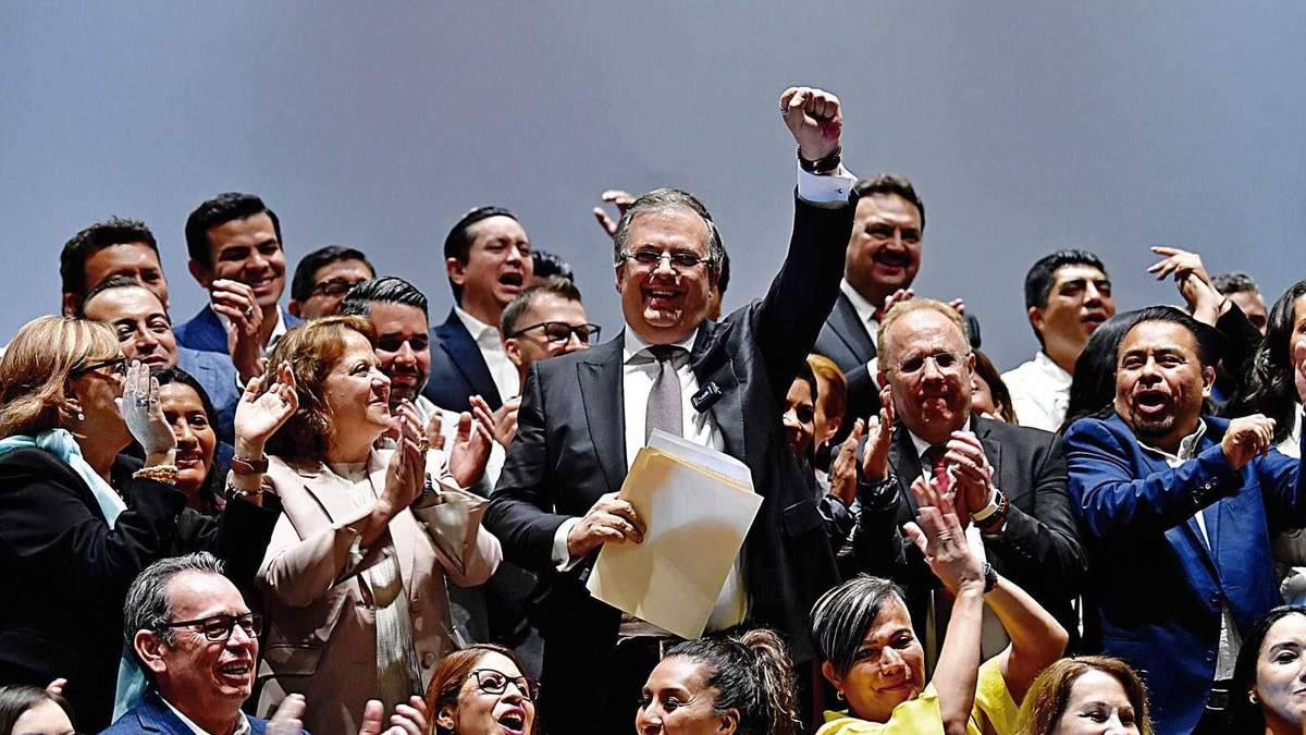 Marcelo Ebrard al anunciar su renuncia a la SRE