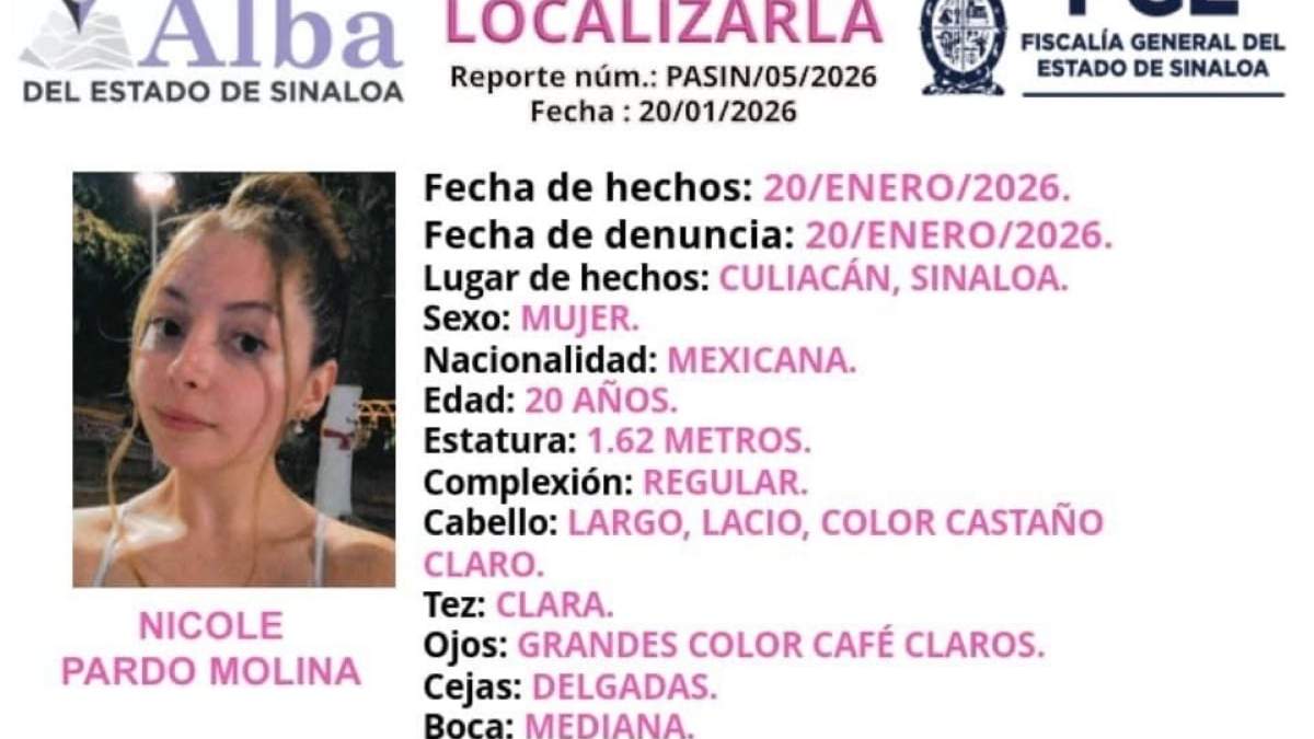 La ficha de búsqueda de Nicole Pardo Molina
