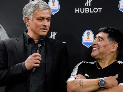La emocionante despedida de José Mourinho a Diego Maradona