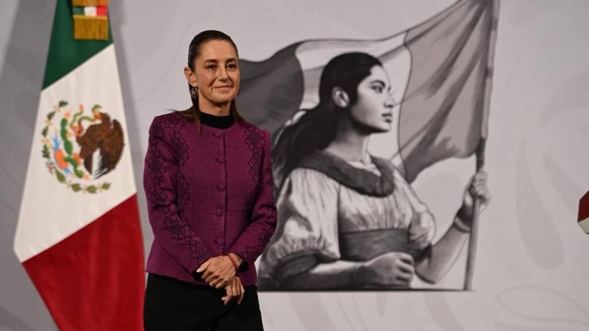 La presidenta Claudia Sheinbaum en la conferencia mañanera