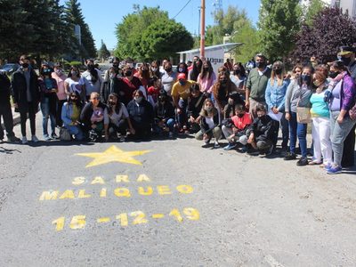 Pintaron una estrella amarilla en Zapala en memoria de una vecina fallecida
