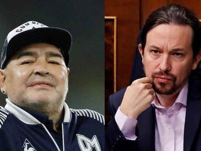 La sorpresiva despedida de Pablo Iglesias a Diego Maradona: polémica o particular
