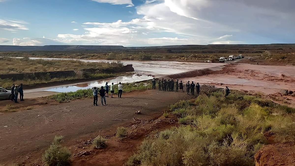 El después de la tormenta en Rincón de los Sauces. Fuente: (Twitter)