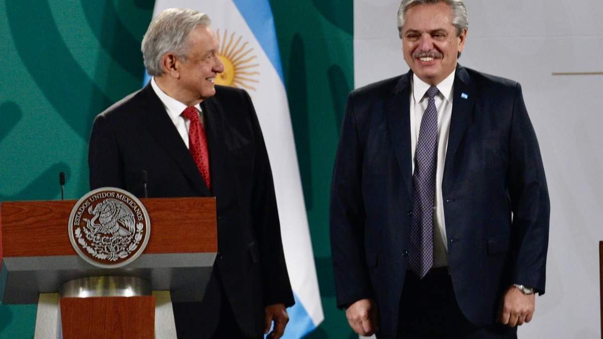 Los presidentes Andrés Manuel López Obrador y Alberto Fernández