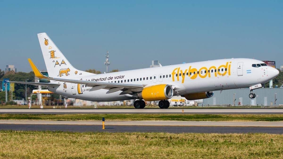 Flybondi. Fuente: (Instagram)