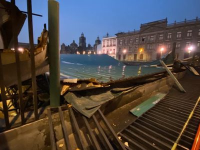 Apuntalan techo colapsado en Templo Mayor, "habrá nuevos y con mayor tecnología": INAH