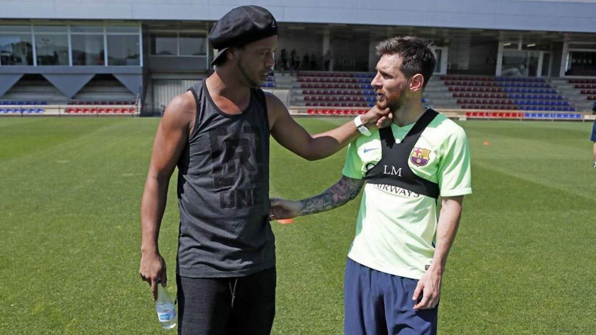 Messi y Ronaldinho. Fuente: (Instagram)