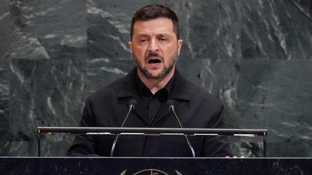 El presidente ucraniano Volodymyr Zelenskyy en la Asamblea General de las Naciones Unidas el 24 de septiembre del 2025