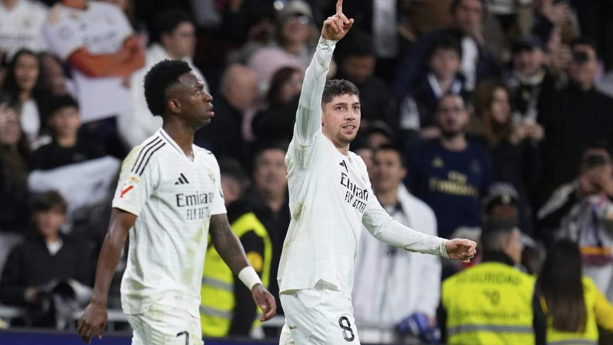 Real Madrid vence 1-0 al Athletic Bilbao; Federico Valverde anotó al final del partido