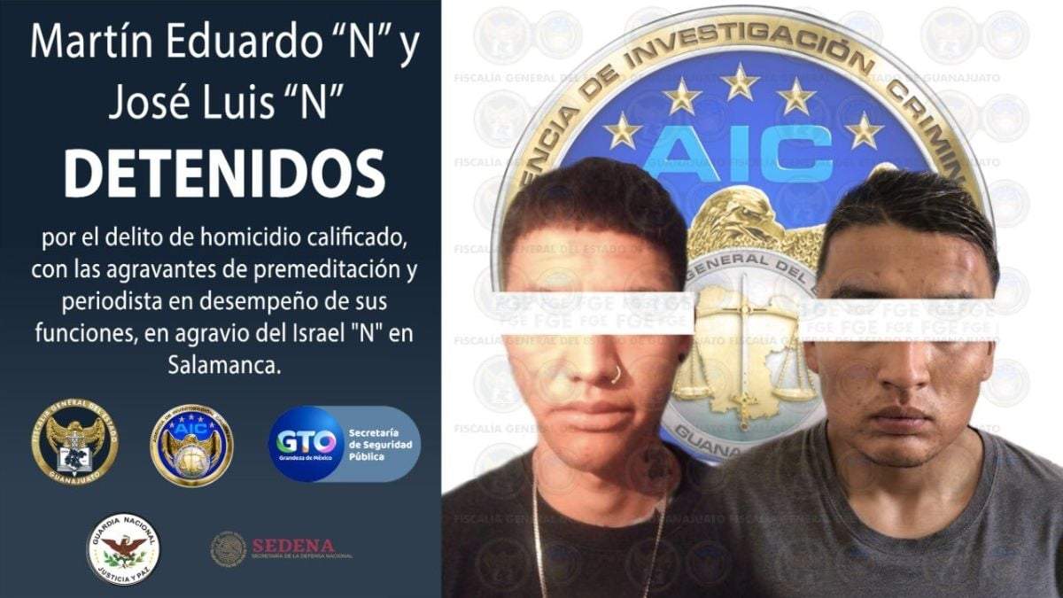 Los detenidos por el asesinato del reportero Israel Vázquez Rangel