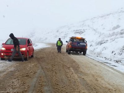 Llegó la nieve a toda la provincia