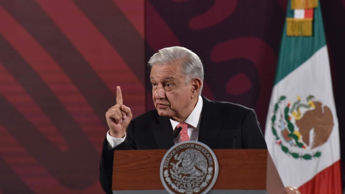 El presidente López Obrador en su conferencia matutina