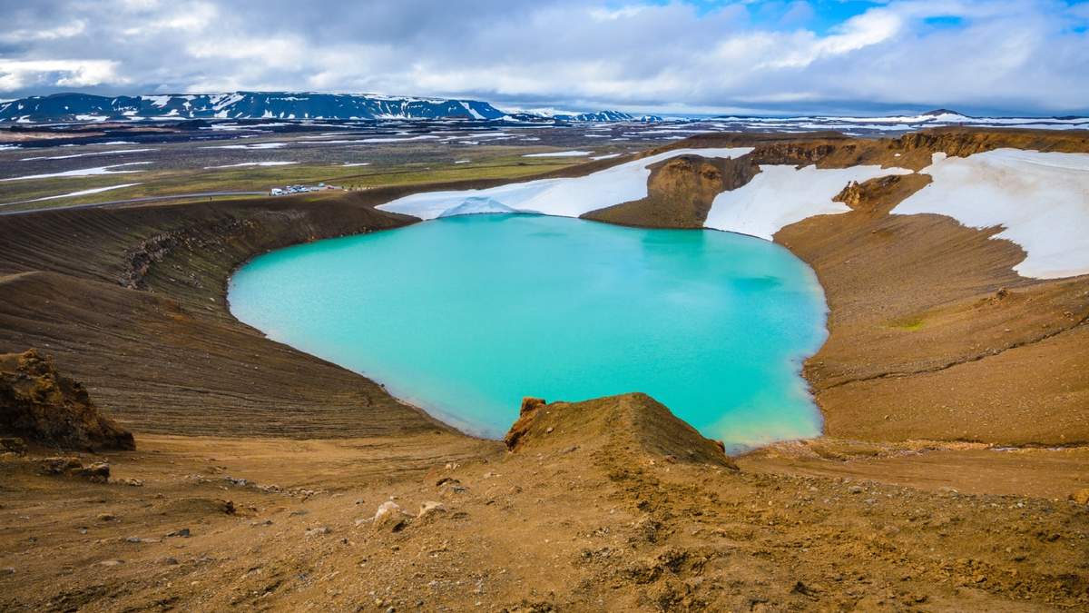 Caldera volcánica Krafla, en Islandia. Fuente: (Twitter)
